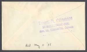 1935 King George V Silver Jubilee reverse FDC