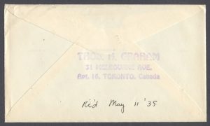 1935 King George V Silver Jubilee reverse FDC