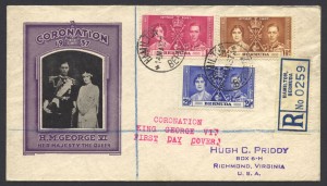 1937 George VI Coronation FDC