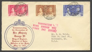 1937 George VI Coronation FDC
