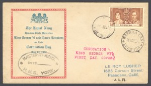1937 Royal Navy Coronation FDC