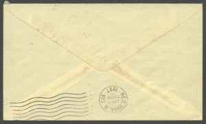 1937 First Flight Bermuda New York reverse FF