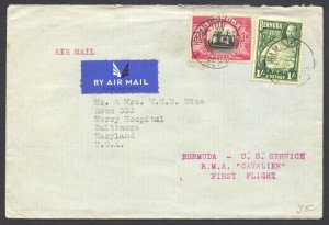 1937 RMA Cavalier First Flight Bermuda New York FF