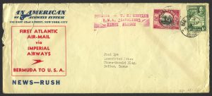 1937 First Flight Bermuda New York FF Pan Am