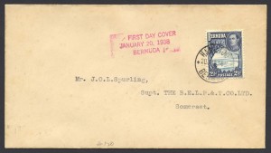 1938 King George VI 2½d Pictorial FDC