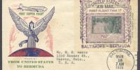 1938 FAM 17 First Flight Baltimore to Bermuda 1939 First Flight FAM17 Baltimore Bermuda Cachet 2 FF