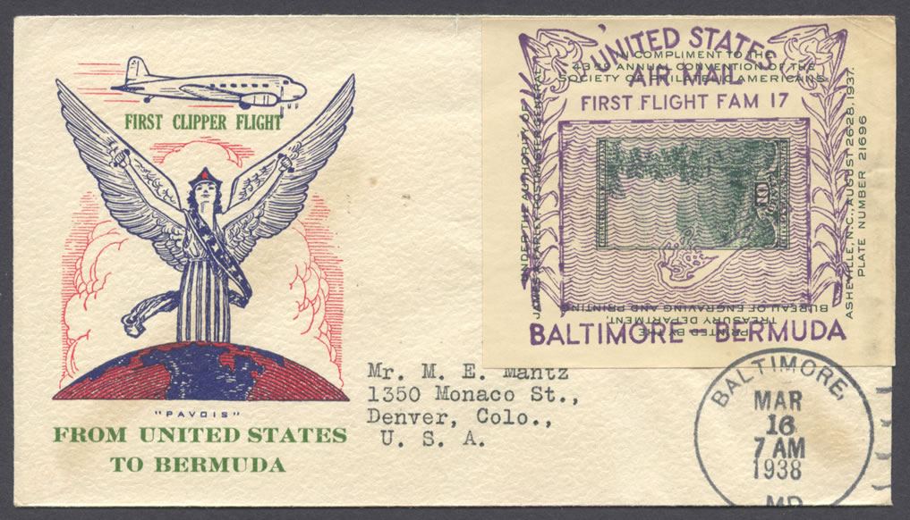1938 FAM 17 First Flight Baltimore to Bermuda