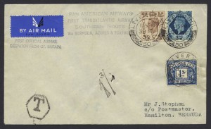 1939 Pan Am First Transatlantic Airmail Southern Route FF