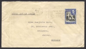 1941 King George VI 3d Pictorial FDC