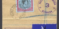 Registered Airmail 2/6 Key Plate on piece 1943 Registerd Airmail 2/6 Key Plate on piece