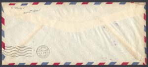 1947 Colonial Airlines Inaugural Flight Washington DC FF reverse