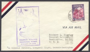 1947 Colonial Airlines Inaugural Flight Washington DC FF