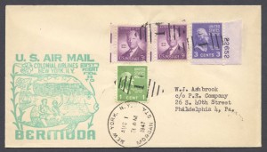 1947 FAM33 Colonial Airlines New York to Bermuda FF