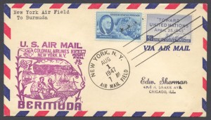 1947 FAM33 Colonial Airlines New York to Bermuda FF