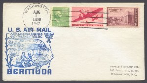 1947 FAM33 Colonial Airlines Washington to Bermuda FF