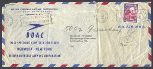 BOAC First Speedbird Constellation Flight Bermuda to New York