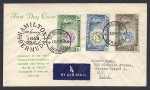 1949 Perot Centenary FDC