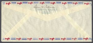 1949 75th Anniversary Universal Postal Union Airmail reverse
