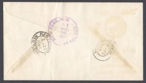 1949 75th Anniversary Universal Postal Union FDC reverse