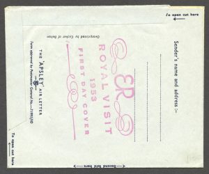 1953 Royal Visit Aerogramme FDC