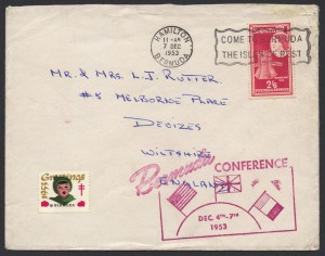 1953 Bermuda Conference Cachet Commemorative Cover