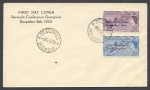 1953 Bermuda Conference overprints FDC