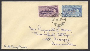 1953 Bermuda Conference overprints FDC