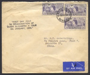 1958 9d definitive Air Mail FDC