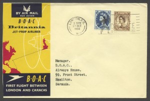 1958 BOAC First Flight London to Caracas FF