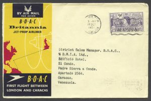 1958 BOAC First Flight London to Caracas FF