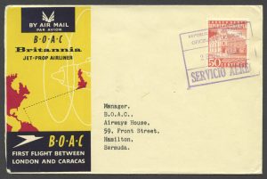 1958 BOAC First Flight London to Caracas FF