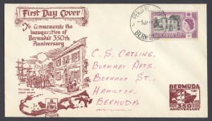 1959 Bermuda 350th Anniversary FDC