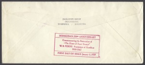 1959 Bermuda 350th Anniversary reverse FDC