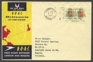 1960 BOAC London and Bogota First Flight