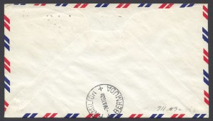1962 First Jet Air Mail Service Miami to Bermuda reverse FF