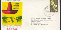 1964 Qantas inaugural service Sydney to London via Mexico 1964 Qantas Sydney London via Fiji FF