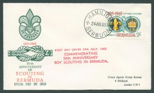 1965 Fifty Years of Scouting 2/- FDC