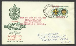 1965 Fifty Years of Scouting 2/- Southampton FDC