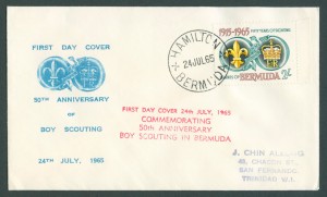 1965 Fifty Years of Scouting 2/- FDC