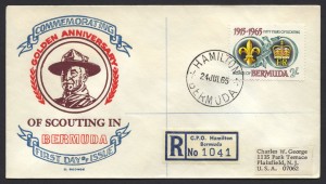 1965 Fifty Years of Scouting 2/- Reg FDC