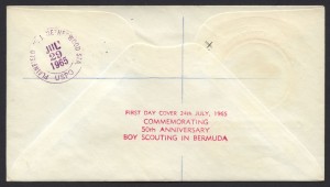 1965 Fifty Years of Scouting 2/- Reg rev FDC