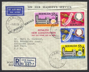 1968 New Constitution Registered OHMS FDC