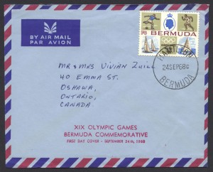 1968 XIX Olympic Games Mexico 1sch6 Air Mail FDC