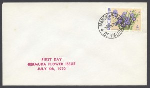 1970 Bermuda Flower Issue plain FDC