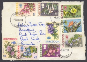 1970 Bermuda Flower Issue Piece FDC