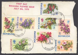 1970 Bermuda Flower Issue Piece FDC
