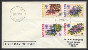 1971 Heath Nixon Bermuda Talks Overprint FDC