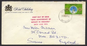 1974 50th Anniversary of Rotary in Bermuda FDC