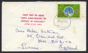 1974 50th Anniversary of Rotary in Bermuda FDC