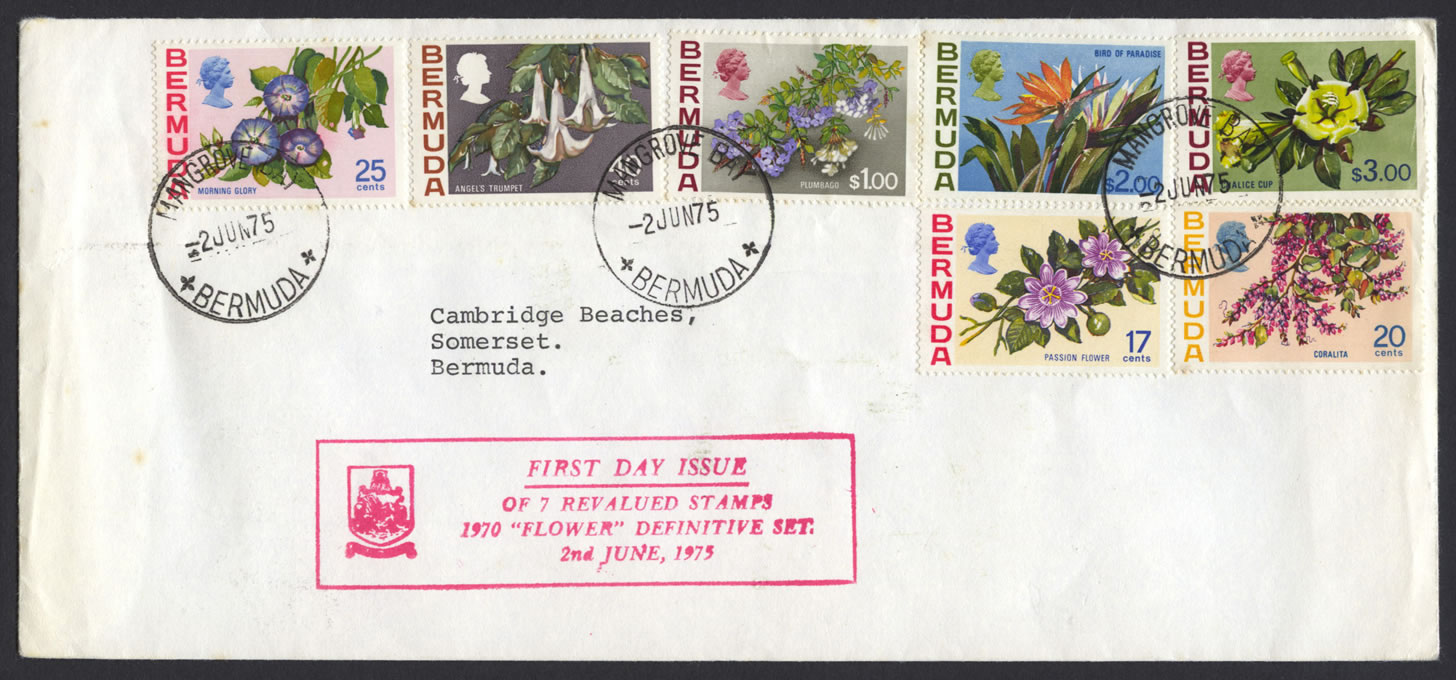 1975 Revalued 1970 Flower Definitive Set